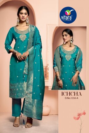 vitara fashion ichcha series 1350A to 1350B muslin weaving unique readymade combo sit in wholesale surat