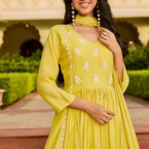 anju fab y 8433 readymade classic mul chanderi combo suit in wholesale surat