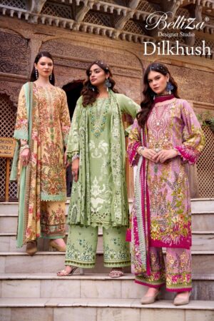 belliza dilkhush series 902001 to 902008 viscose rayon readymade big size pakistani suit in wholesale surat