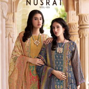 belliza nusrat vol 5 series 849001-849006 modal viscose muslin wholesale suit