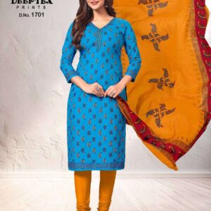 Deeptex Tradition Vol-17 series 1701-1710 Heavy Cotton Printed wholesale suit
