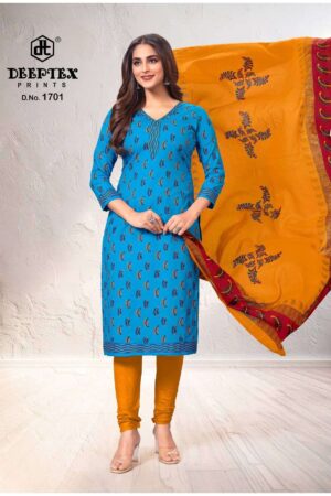 Deeptex Tradition Vol-17 series 1701-1710 Heavy Cotton Printed wholesale suit