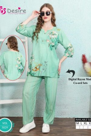 desire vol 5029 readymade unique rayon modal co-ord sets in wholesale surat