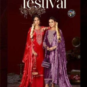 fourdots festival series 6001 to 6004 viscose makhmali velvet stylish suit in wholesale surat