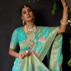 gobuni sundari vol 1 series 1901 To 1904 organza khadi traditional sarees in wholesale surat