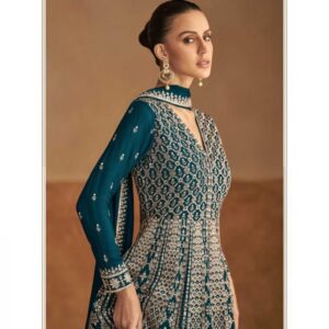 gulkayra designer nagma gold series 7510 I to 7510 L chinon readymade party wear gown with dupatta in wholesale surat