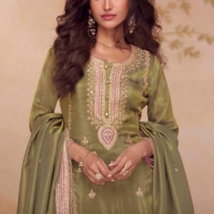 gulkayra designer nirali series 7632 A to 7632 C simar silk readymade stylish suit in wholesale surat