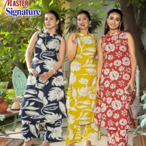 master signature series 1001 to 1008 rayon readymade classic co-ord sets in wholesale surat