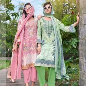 Mizaj M Print Vol-1series 1001 to 1008 Soft Cotton Luxury With Exclusive Embroidery salwar kameez in wholesale surat