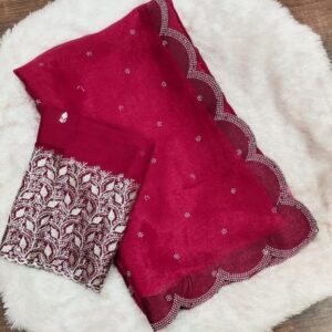 pr beautiful chiffon georgette hit design saree in wholesale surat