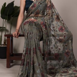 pr ynf7051 lurex floral viscose brasso hit design sarees in wholesale surat