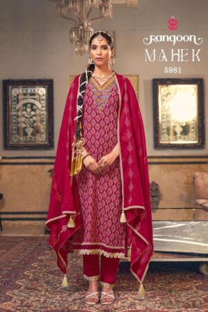 rangoon mahek series 5981 to 5984 cotton print readymade suit in wholesale