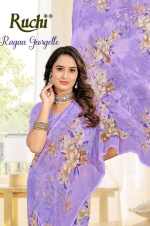 ruchi ragaa georgette vol 24 series 50808A to 50808F georgette daily wear saree in wholesale surat