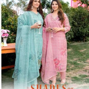 shruti suit shades of summer pure cotton readymade suit
