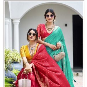 shubh shree creation durva series 1001 to 1010 pretty look alfino chiffon jacquard sarees in wholesale surat