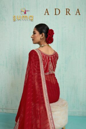 suma adra series 11001-11006 chiffon hit design sarees in wholesale surat