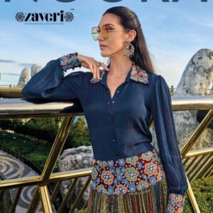 Zaveri Noora Series 1226 Full Stitch Chinon Shirt with Skirt in SuratZaveri Noora Series 1226 Full Stitch Chinon Shirt with Skirt in Surat