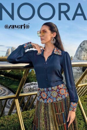 Zaveri Noora Series 1226 Full Stitch Chinon Shirt with Skirt in SuratZaveri Noora Series 1226 Full Stitch Chinon Shirt with Skirt in Surat