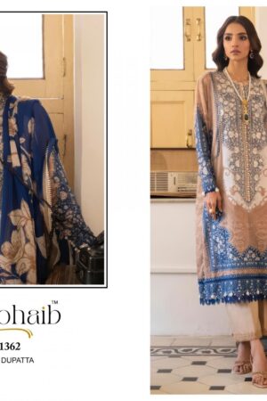 alzohaib 1361-1362 cotton pretty look pakistani suit in wholesale surat