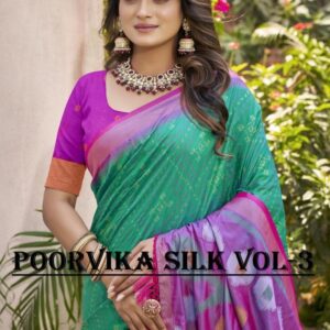 astita poorivika silk vol 3 series 1001 to 1008 pochampalli silk trendy sarees in wholesale surat