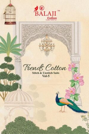 balaji trends cotton vol 5 series 5001 to 5012 gram pali pretty look suit in wholesale surat