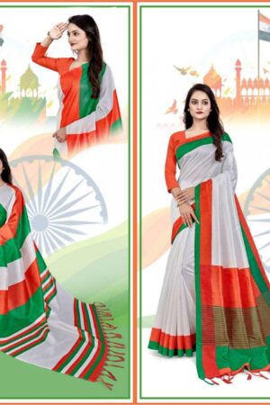 bansi fashion vande bharat series 102 to 103 sufi cotton digital unique uniform sarees in wholesale Home Rehmat Boutique bansi fashion vande bharat series 102 to 103 sufi cotton digital unique uniform sarees in wholesale surat