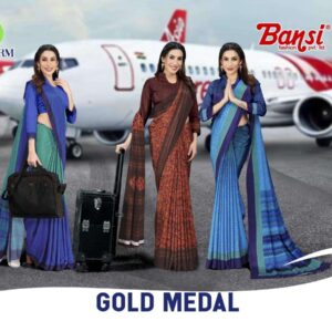 bansi gold medal series 2701-2714 BEENI CRAPE wholesale saree in surat