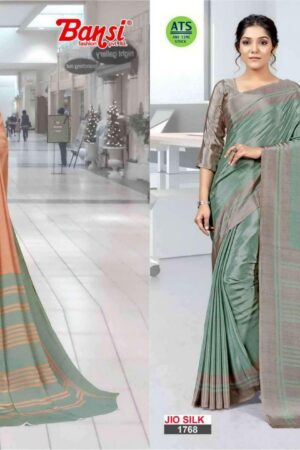 bansi jio silk series 1734 to 1777 turkey fancy uniform saree in wholesale surat