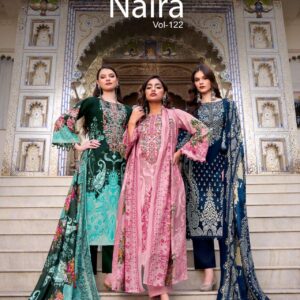belliza designer naira vol 122 series 915001 to 915008 readymade unique cotton pakistani suit in wholesale surat
