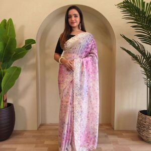 BT-53 Sapna Hand crafted magicgold organza sarees