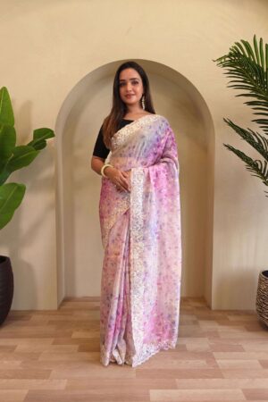 BT-53 Sapna Hand crafted magicgold organza sarees