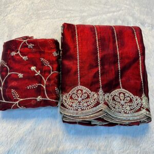 bt 57 arpita fendy satin multi sequence embroidery work saree in wholesale surat