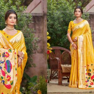 Bunawat Rithika Silk series 1001 to 1008 Sangam Prints Silk Woven Work Traditional Saree in wholesale surat