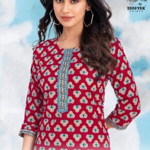 deeptex point 8 queen india vol 11 series 1101 to 1110 cotton fancy readymade long kurtis in wholesale surat