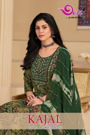 devi kajal vol 5 series 5001 to 5008 rayon capsule full stitch unique salwar kameez in wholesale surat