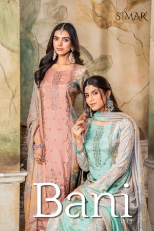 glossy simar bani vol 2 series 9071 A to 9071 D viscose muslin modern salwar kameez in wholesale surat