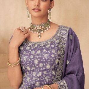 gulkayra designer suhana series 1001 A to 1001 C fully stitch exclusicve simar silk plazzo suit in wholesale surat