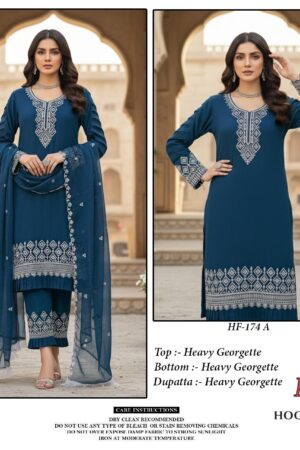 HOOR TEX HF-174 series A To D Hevy Georgette With Zarkan Work suit in wholesale surat