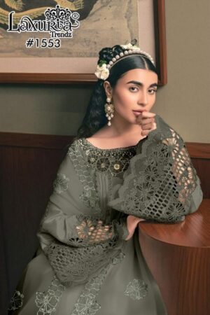 laxuria trendz 1553 satin hit design fully stitch pakistani suits in wholesale surat