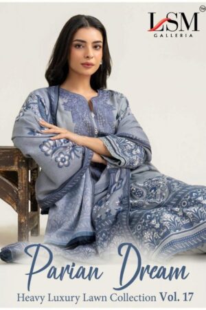 lsm galleria parian dream vol 17 series 1701 to 1706 lawn modern pakistani suits in wholesale surat