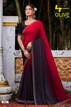 lt fashion olive vol 6 series 601 to 606 amazing malai silk best saree in wholesale surat
