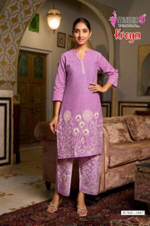 mystic9 kreya vol 1 series 1001 to 1008 cotton flex readymade amazing co-ord in wholesale surat