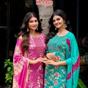 mystic9 shagun vol 24 series 24001 to 24008 readymade unique rayon capsule suits in wholesale surat