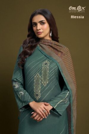 omtex alessia series 10061 A to 10061 D pashmina jacquard shop trendy suit in wholesale surat