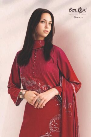 omtex bianca series 8751 A to 8751 D amazing pashmina winter salwar kameez in wholesale surat