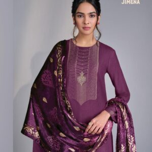 omtex launch jimena series 10031 A to 10031 D pashmina jacqaurd stylish suit in wholesale surat