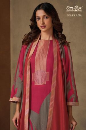 omtex nazrana series 8431 A to 8431 D trendy pashmina jacquard readymade suits in wholesale surat