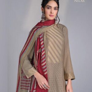 omtex nilar series 9081 A to 9081 D readymade pashmina jacqaurd big size suit in wholesale surat
