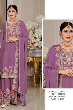 PR 9STAR FASHION CHAHAT series 1188 A to 1188 C SEMI STITCHED HEAVY CHINON WITH EMBRODEIRY WORK AND SEQUENCE WORK FANCY DESIGNER SUITS IN WHOLSALE SURAT