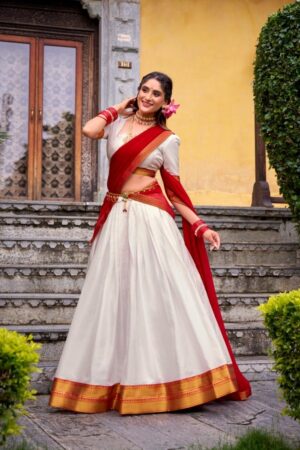 pr harvani lnb2029 elegant style poly cotton stitch lehenga unstitch choli in wholesale surat